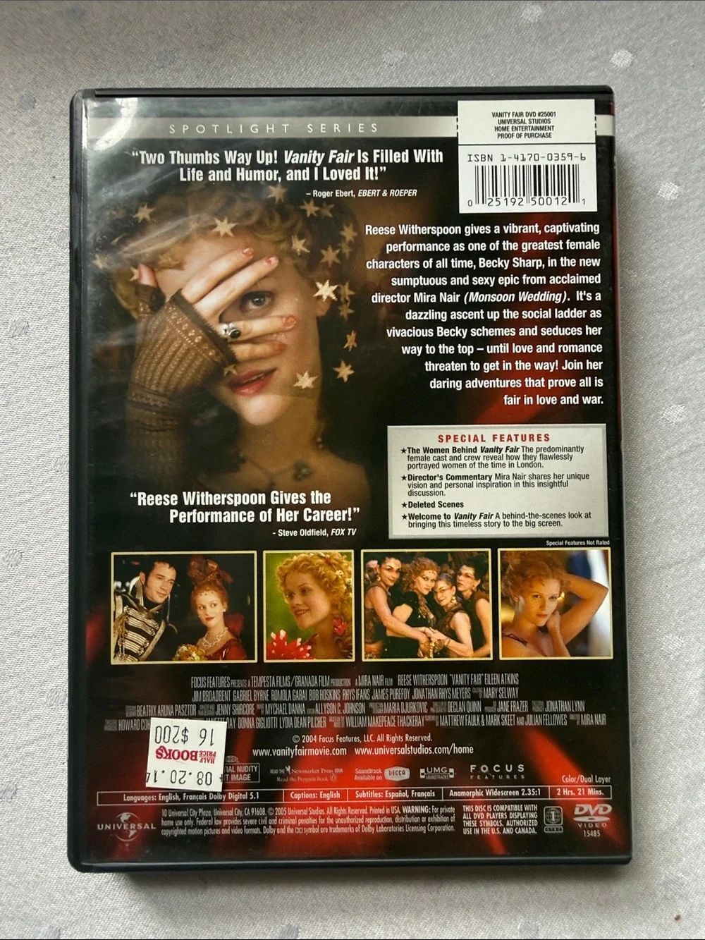 “Vanity Fair (Widescreen)”DVD! - Picture 3 of 6